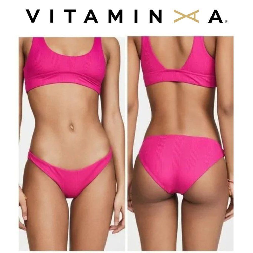 VITAMIN A SZ 6 (S)Ribbed Malaia bikini bottom